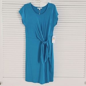 SPENSE Dress. Tie at Waist.  Sz Small. "Electric Teal"         NWT